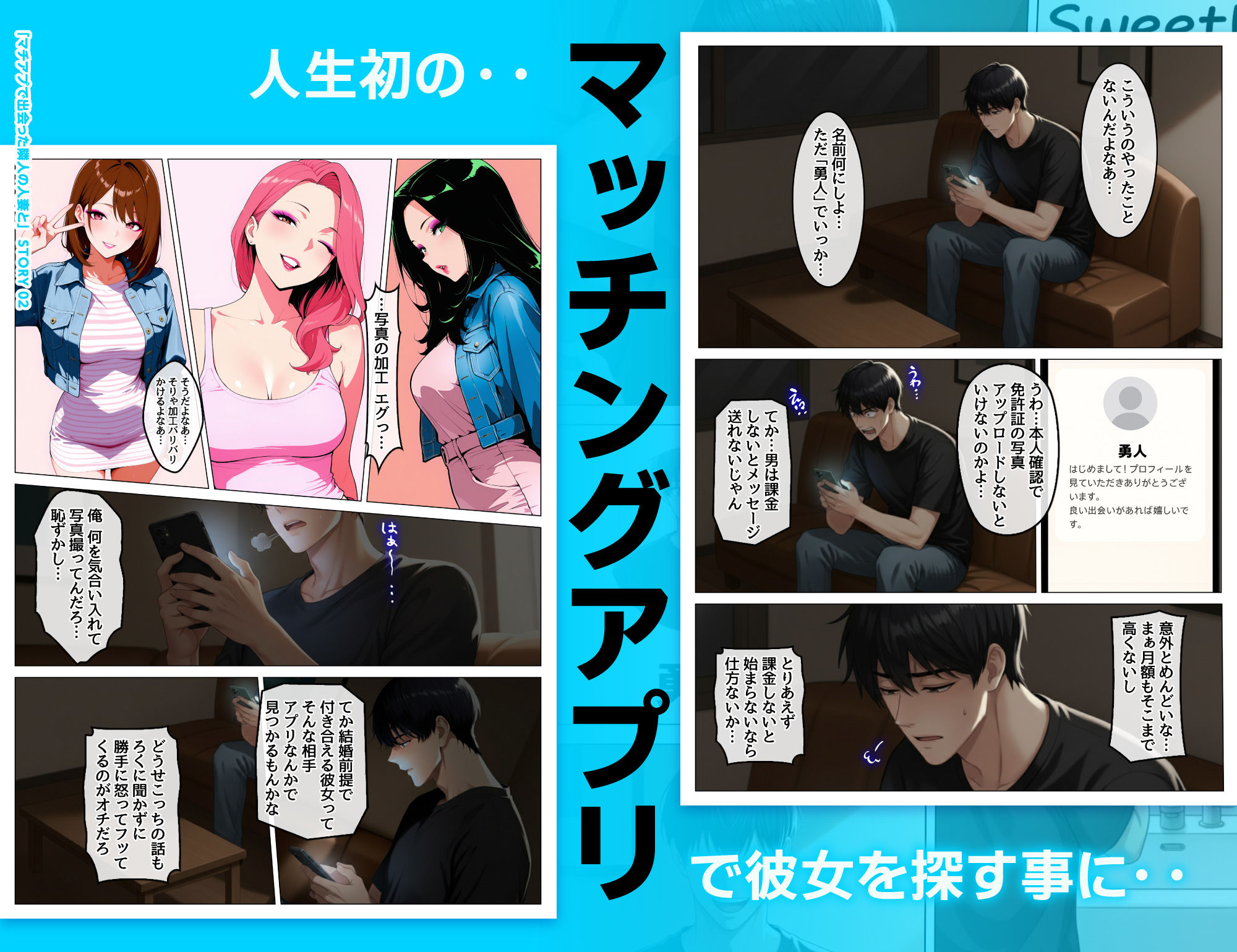 マッチングアプリで出会ったむちむち美女が、まさかの隣人で人妻だった件 | 同人CG・同人作品紹介 | 同人倶楽部