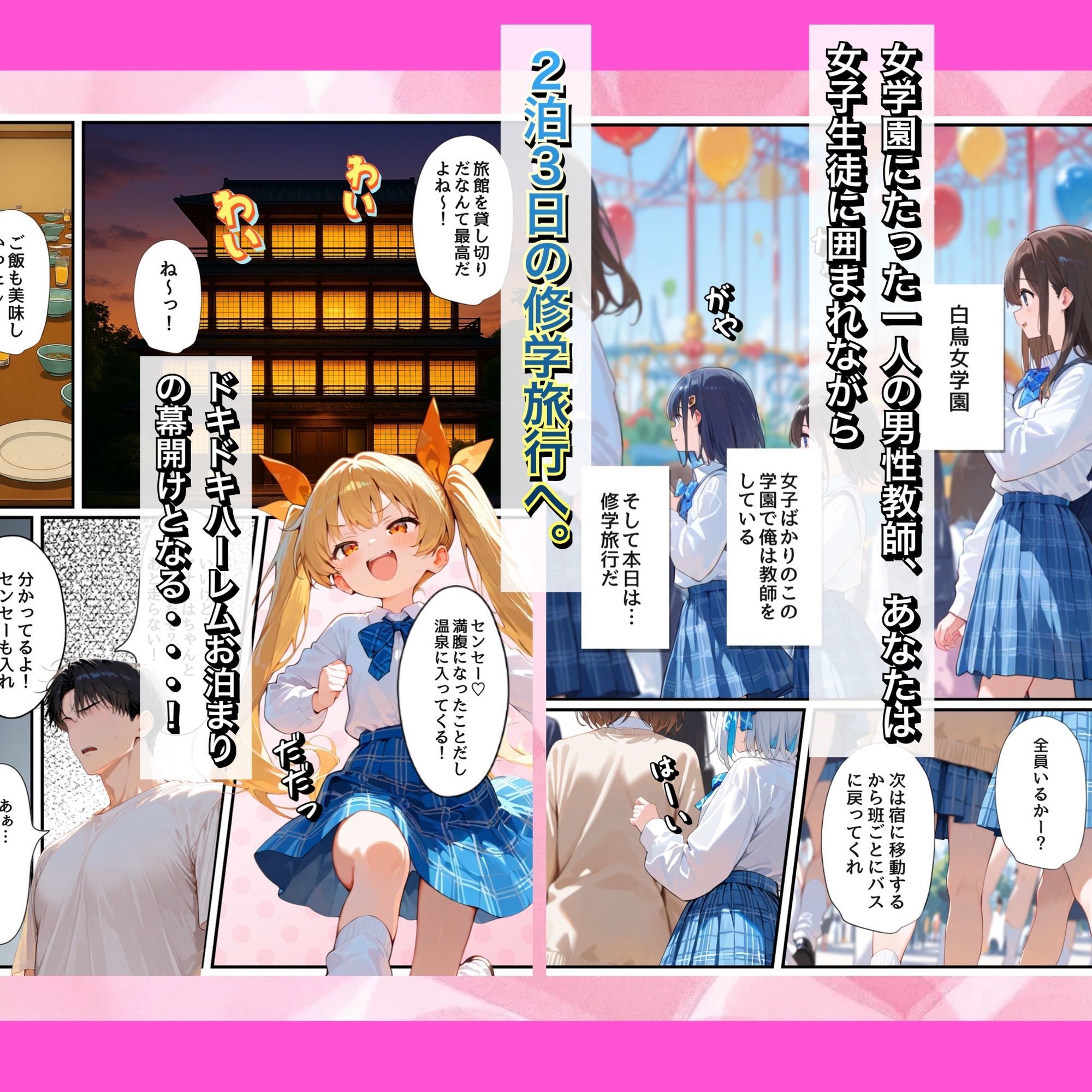 メスガ〇女学園〜生徒に代わりばんこにちんぽ使われるハーレム修学旅行〜 | 同人CG・同人作品紹介 | 同人倶楽部