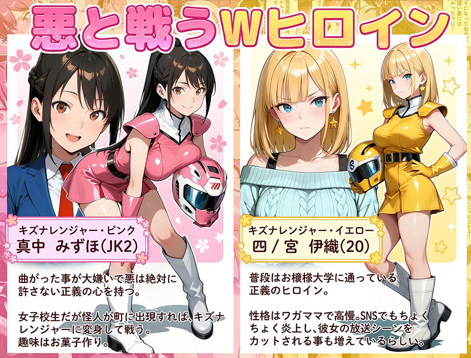 正義の戦隊ヒロイン！無限ハードSEXで戦えないほど快楽依存に調教され悪の組織に完堕ちする！・後編 | 同人CG・同人作品紹介 | 同人倶楽部