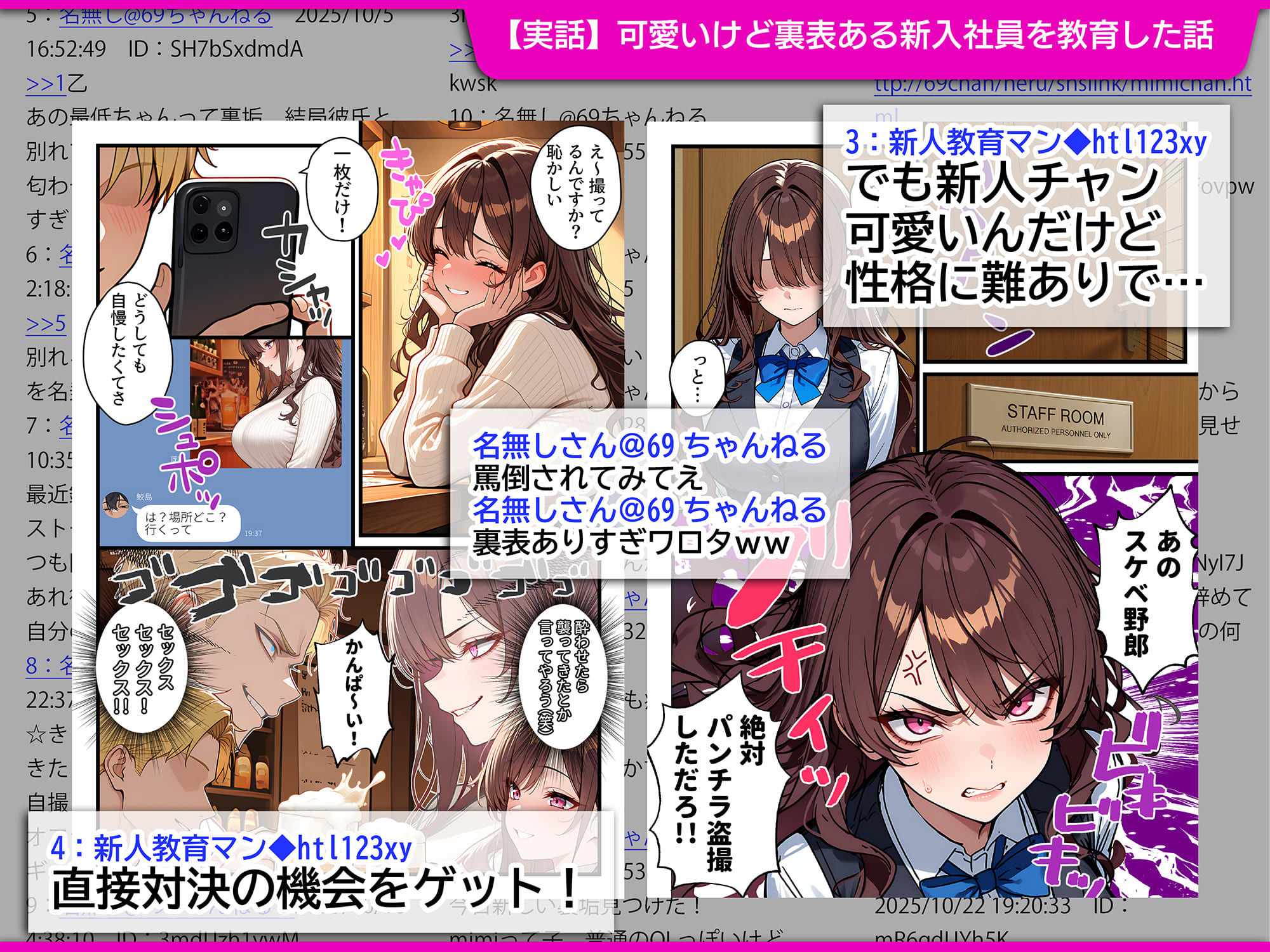 地味でブスだと思ってた新人清掃員の裏垢特定 粘着SEXで彼氏と別れさせた物語 裏ルート | 同人CG・同人作品紹介 | 同人倶楽部