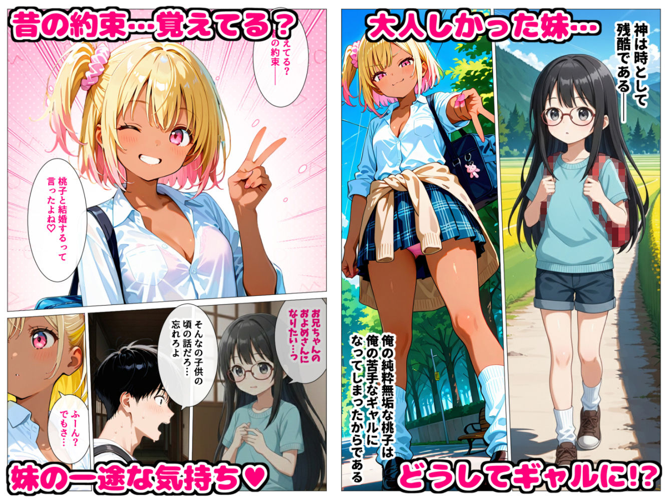 久々に帰省したら清楚だった妹が淫乱ギャル化してて…禁断の兄妹中出しセックスで絶頂する話 | 同人CG・同人作品紹介 | 同人倶楽部