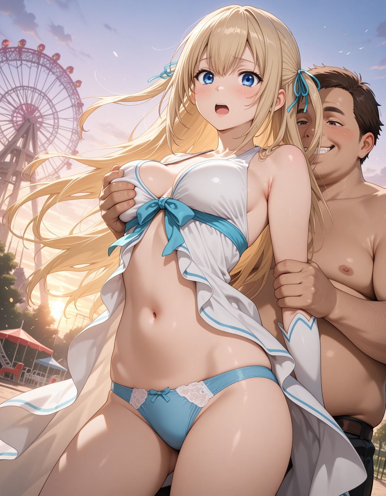 廃れた遊園地でキモ男集団に輪●された少女 | 同人CG・同人作品紹介 | 同人倶楽部