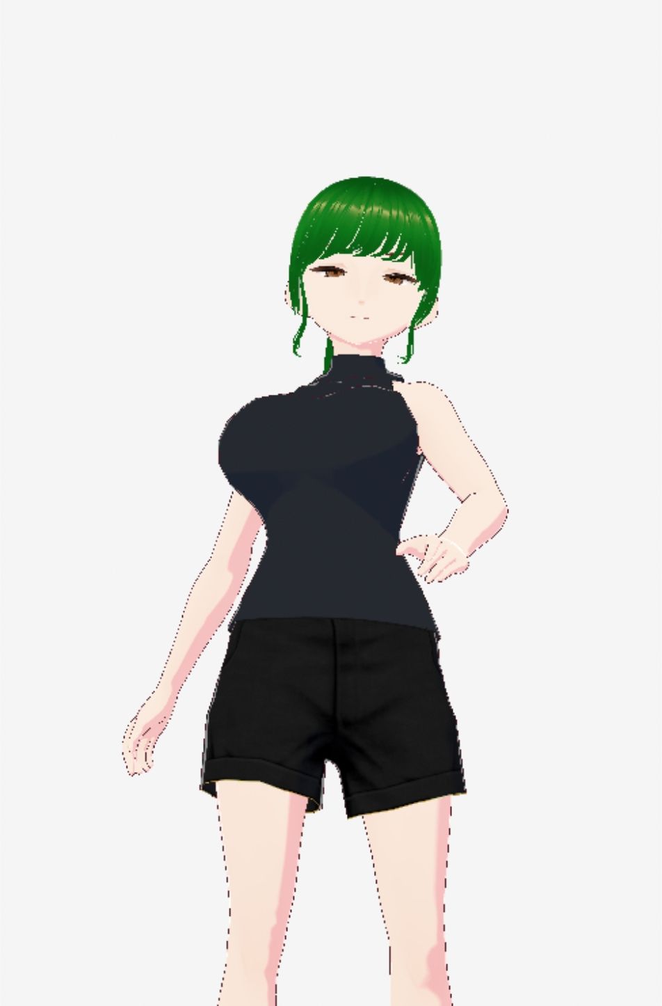 グリーンヘアーのツンデレ美女（セリフなし 3DCGモデル イラスト集） | 同人CG・同人作品紹介 | 同人倶楽部